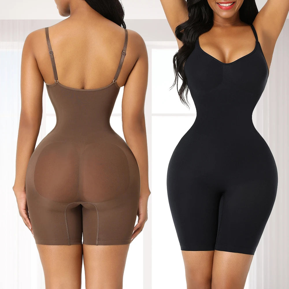 Women’s Seamless Waist Trainer Bodysuit – Butt Lifter Shapewear