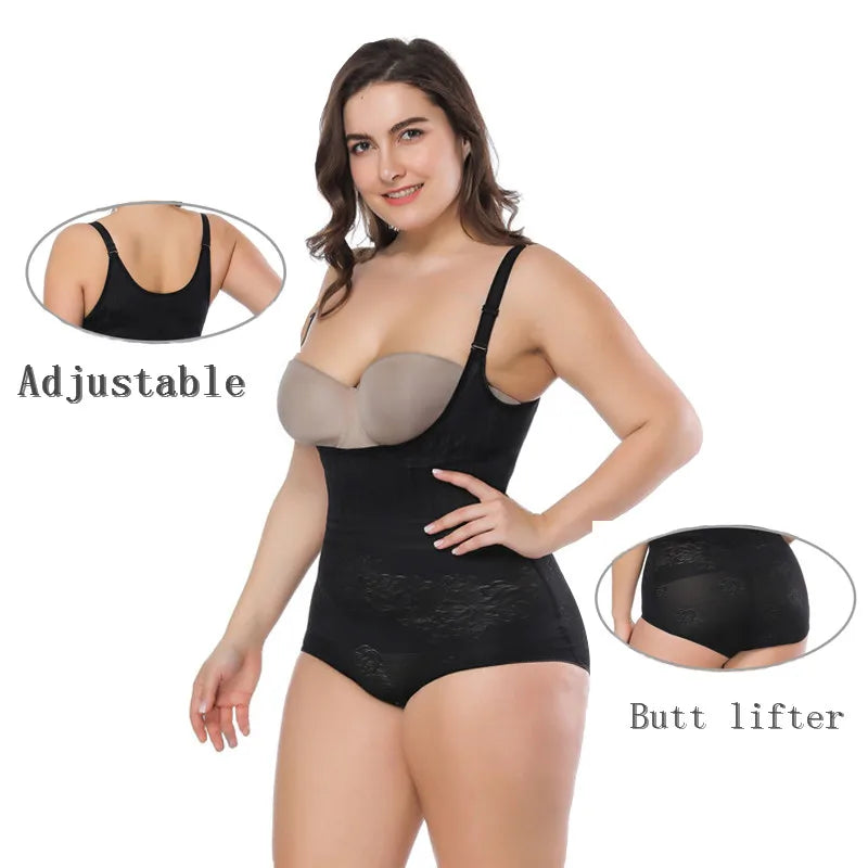 Women’s Sexy Slimming Shapewear – Plus Size Waist Trainer Bodysuit
