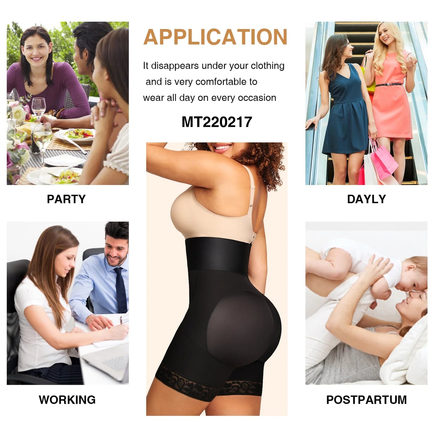 Women’s Waist Slimming Corset High-Waist Body Shaper Panties