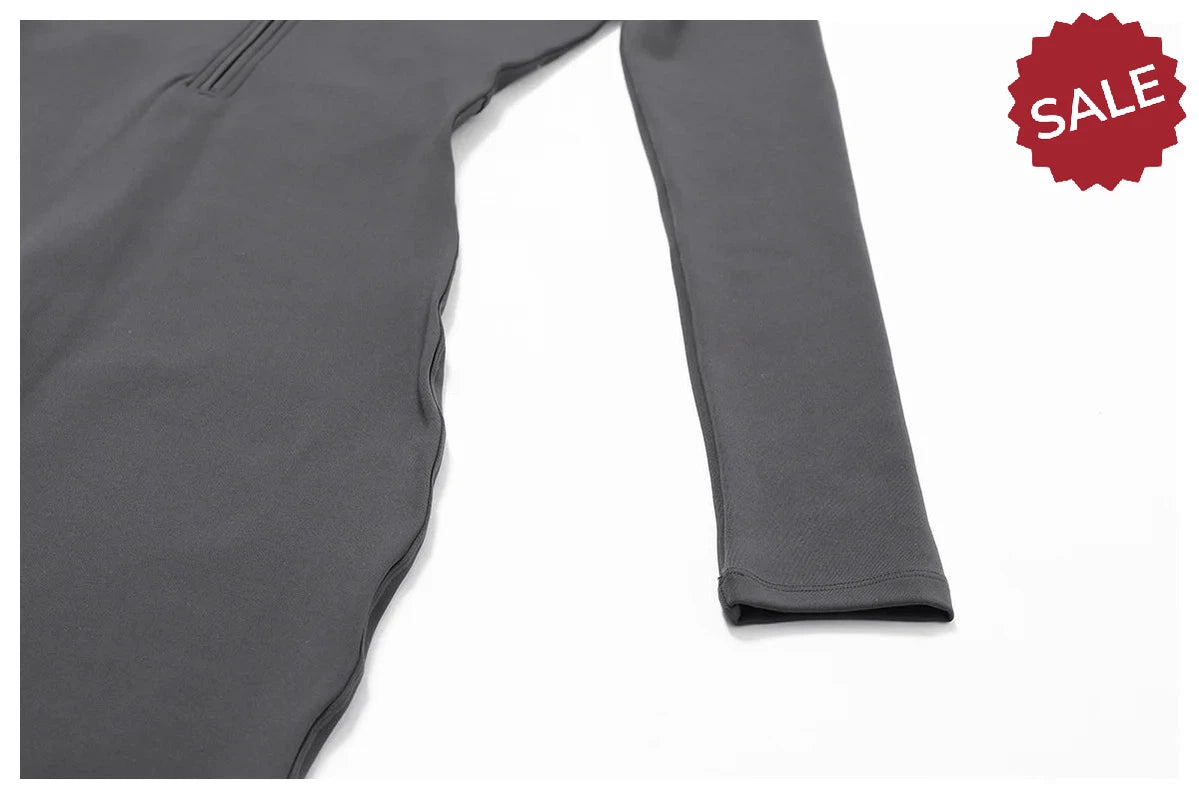 Women’s Yoga Jumpsuit - Zip Long Sleeve Fitness Romper