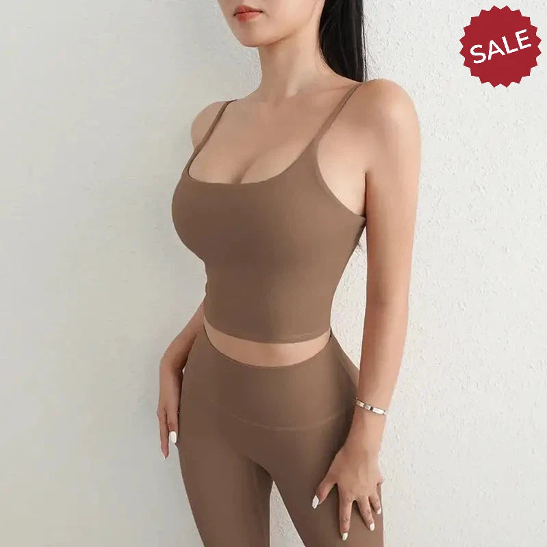 Women’s Yoga Suit - Adjustable Sling Strap Sports Bra & Scrunch Butt Leggings