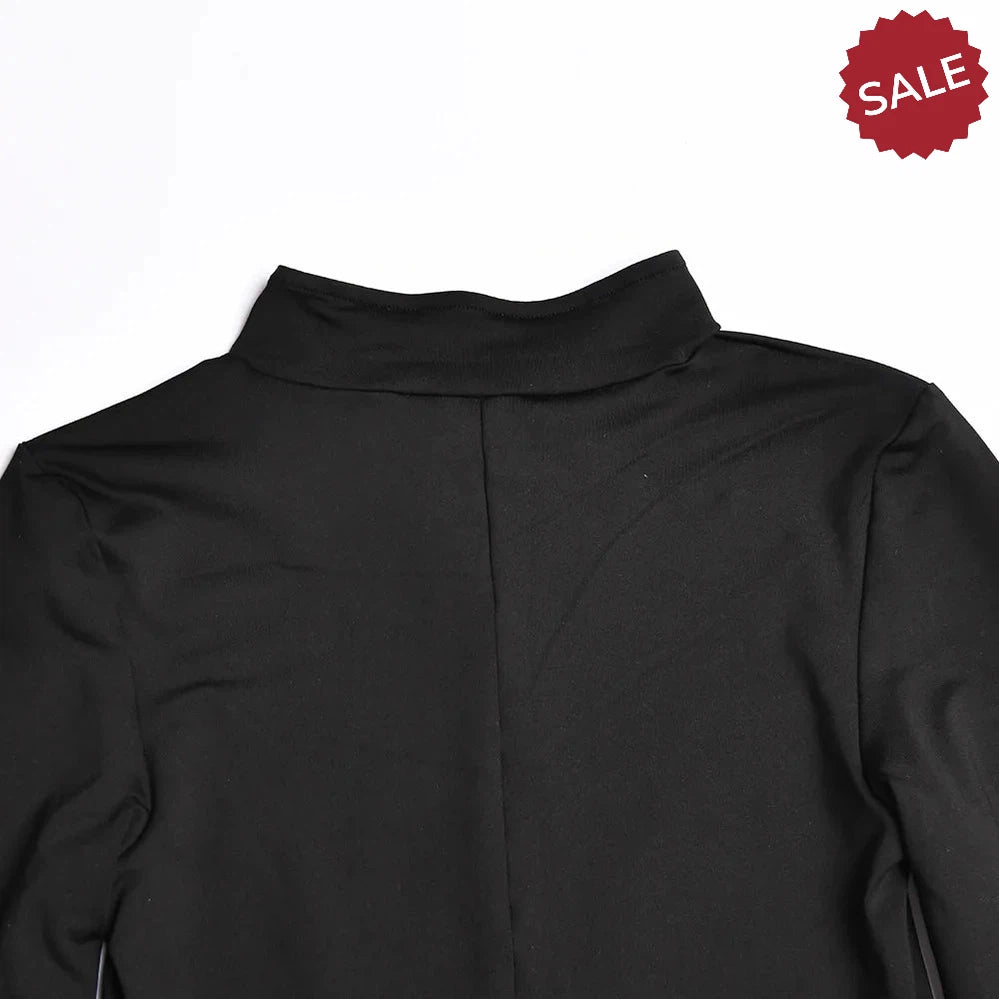 Zip-Up Long Sleeve Jumpsuit - Stylish One-Piece for Women