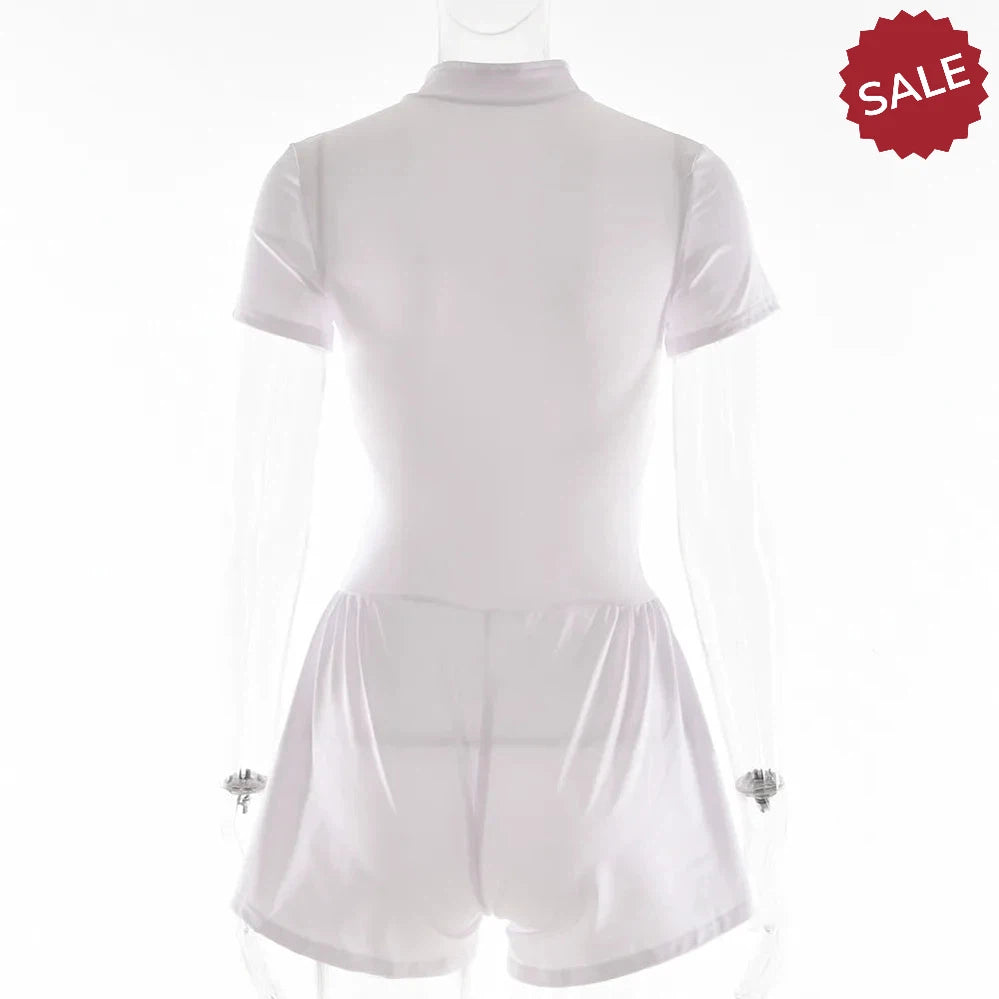 Zip-Up Long Sleeve Jumpsuit - Stylish One-Piece for Women