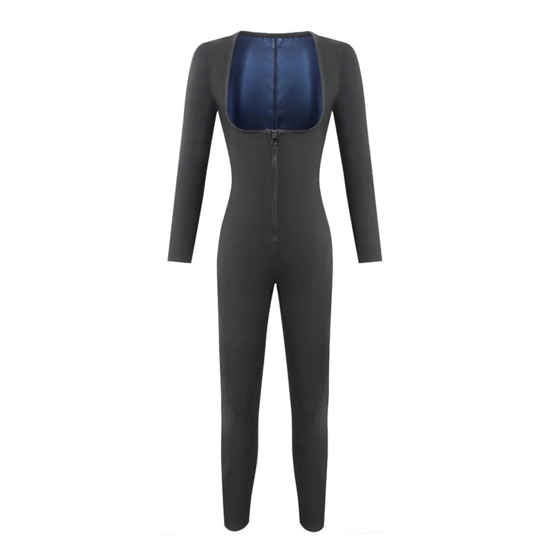 Zip-Up Sauna Suit – Women’s Thermal Body Shaper