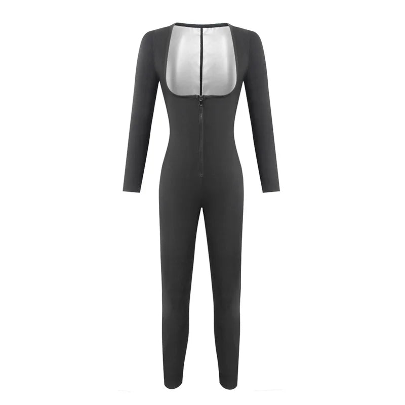 Zip-Up Sauna Suit – Women’s Thermal Body Shaper