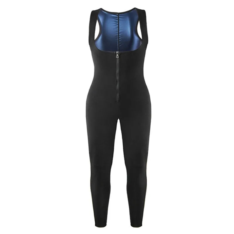 Zip-Up Sauna Suit – Women’s Thermal Body Shaper