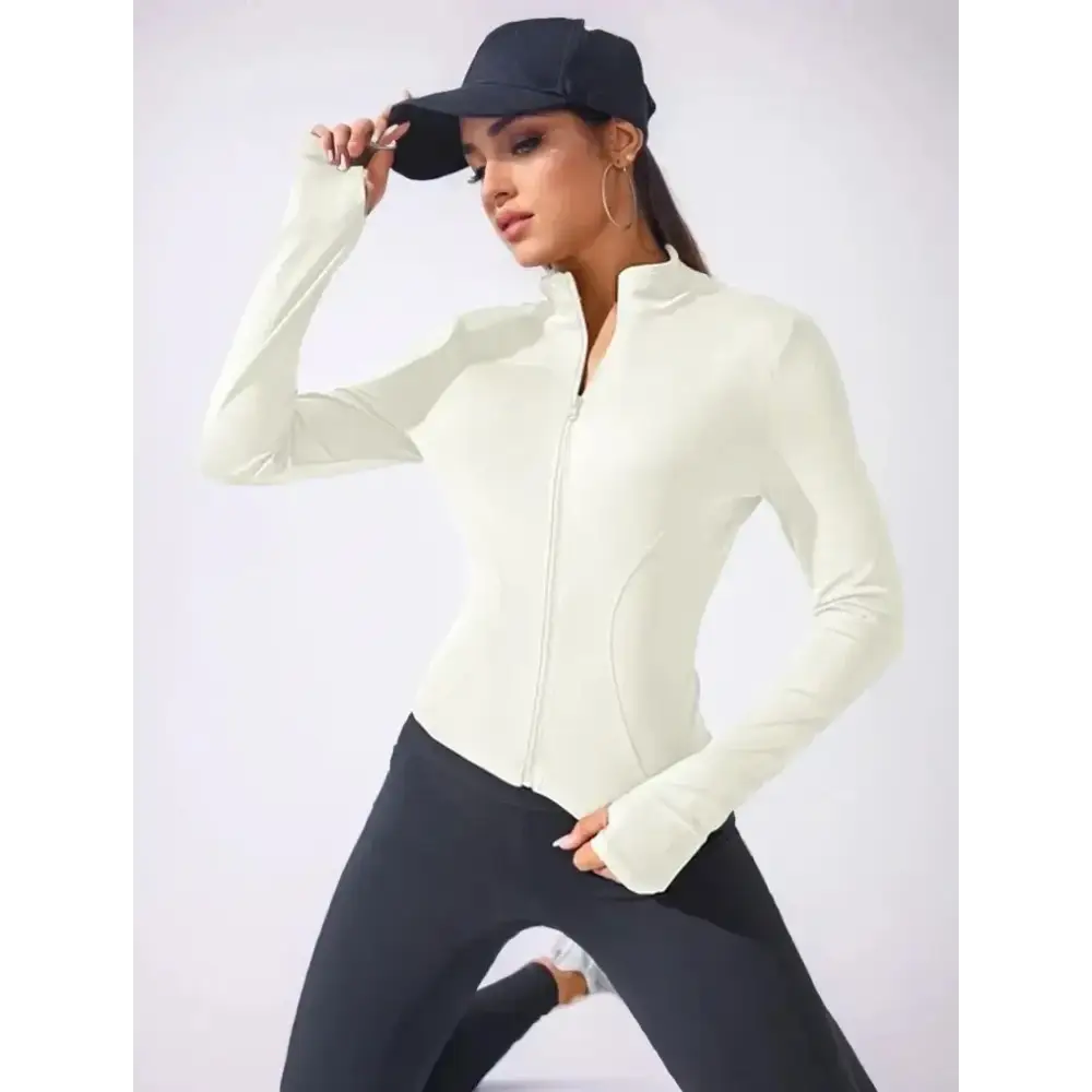 2024 New Yoga Coat Short Sports Jacket WOMEN'S Fitness Clothes Slimming Body Sculpting Zipper Yoga Jacket