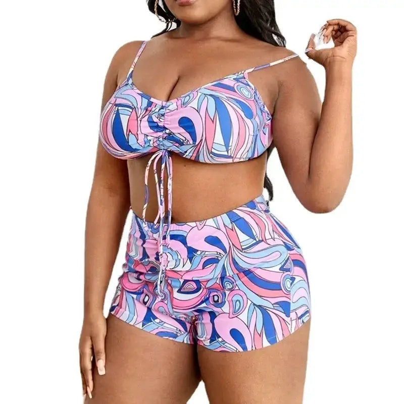 2024 Plus Size 3-Piece Push Up Bikini Set - Stylish, Sexy Swimwear