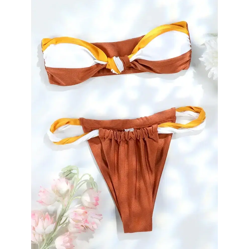 Bandeau Ruffles Bikini Set