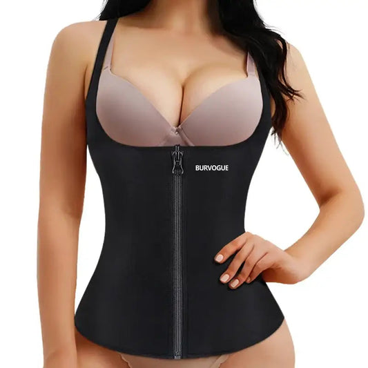 Burvogue Waist Trainer Corset Underbust Shapewear – Latex Body Shaper for Tummy Slimming