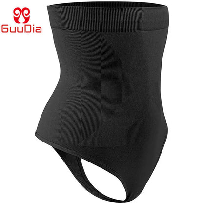 GUUDIA Women’s High-Waist Seamless Body Shaper Thong – Firm Control Tummy Shapewear