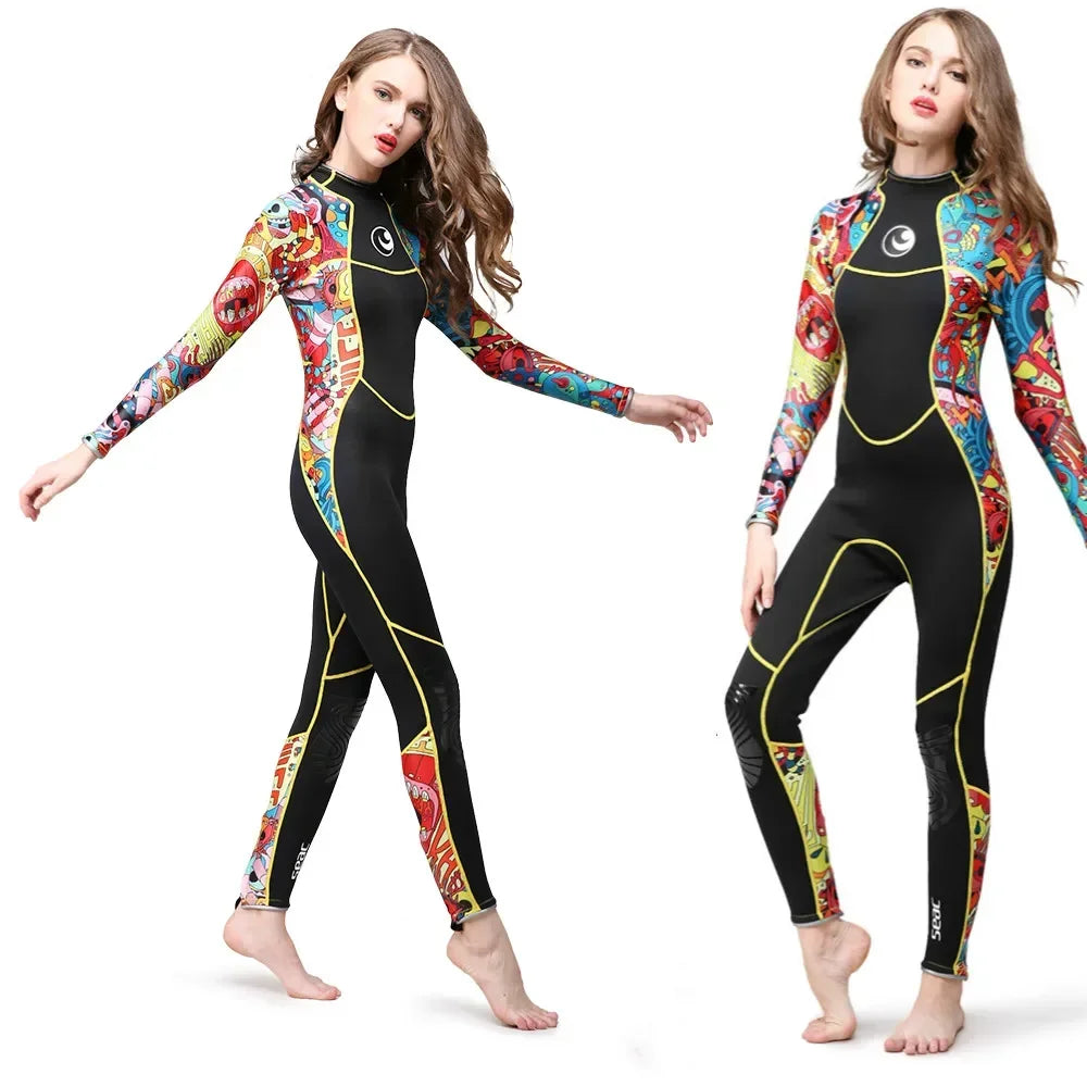 HISEA 3mm Women’s Neoprene Wetsuit with Colour Stitching