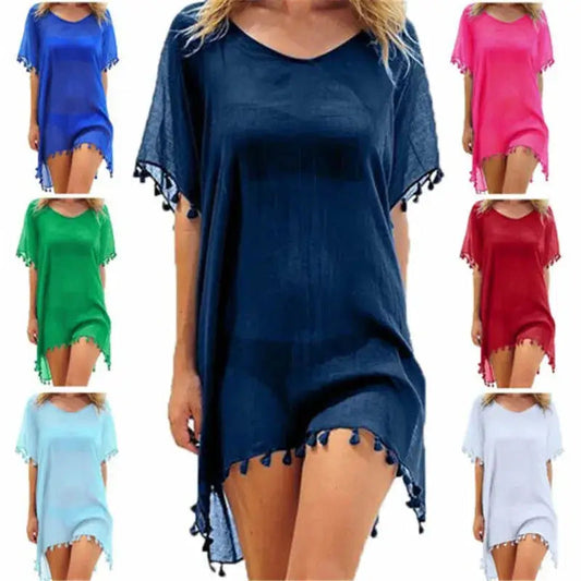 Lace Hollow Crochet Beach Cover Up - Summer Swimsuit Tunic for Women 2024