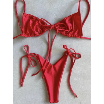 Low Waist Triangle Bikini Set