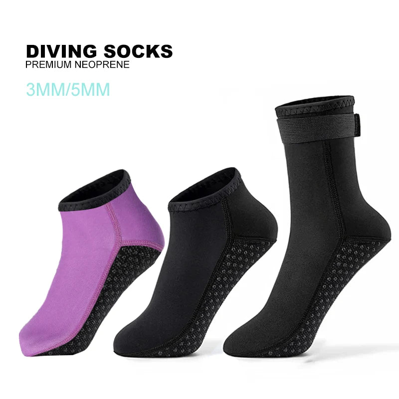 Neoprene 3mm Diving Socks – Anti-Slip Water Socks for Swimming, Kayaking, Surfing