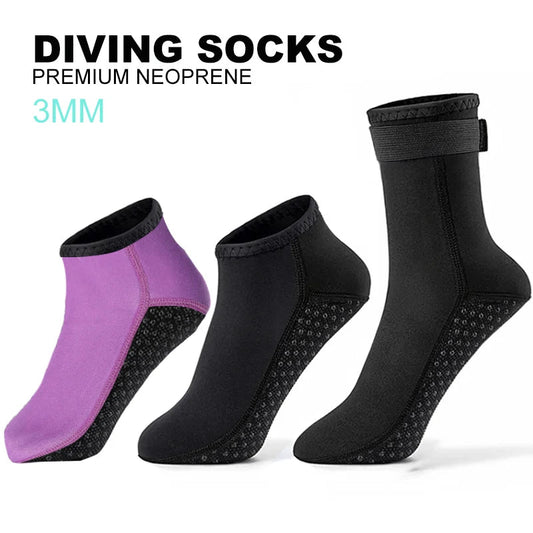 Neoprene 3mm Diving Socks – Anti-Slip Water Socks for Swimming, Kayaking, Surfing