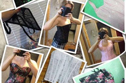 Office Style Women Basques Bustier Stripes Overbust Corsets Top With Skirt Lace Up Boned Corset Dress Plus Size 801