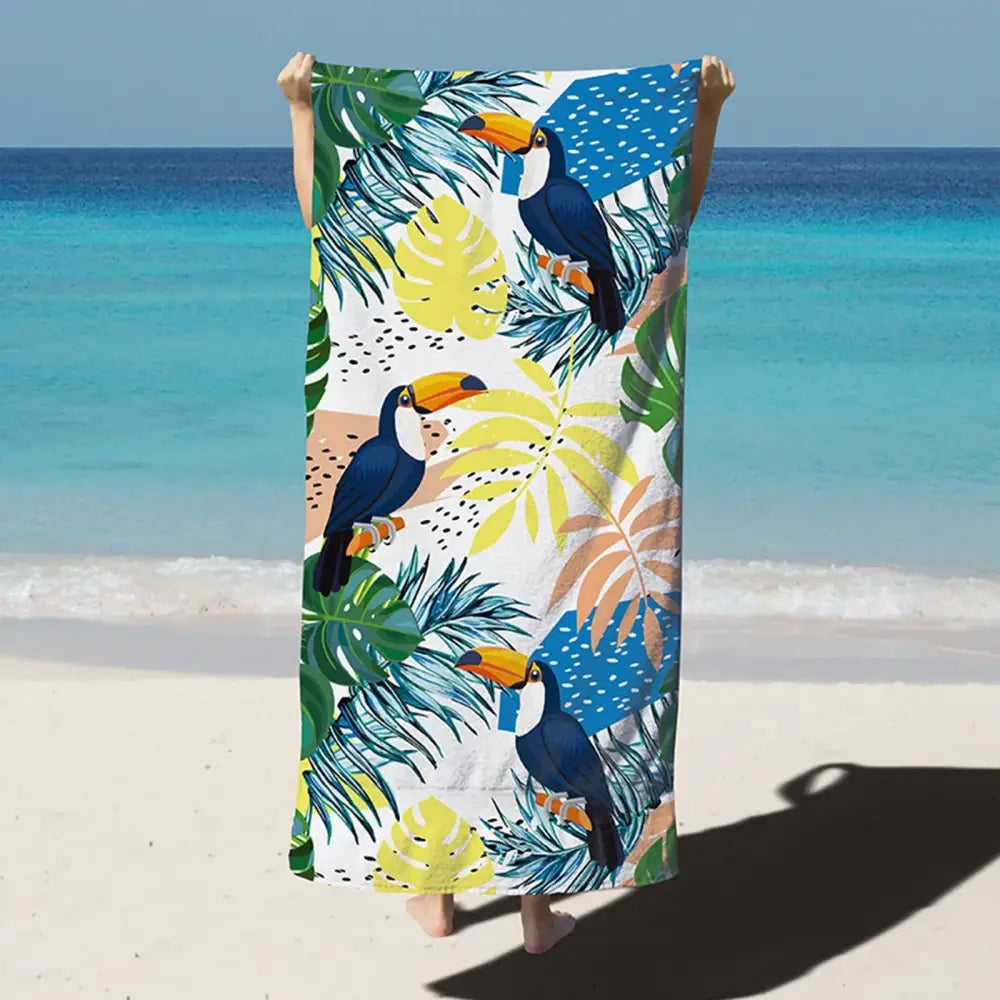 Quick-Drying Microfiber Beach Towel - Oversized 35x71in, Super Absorbent