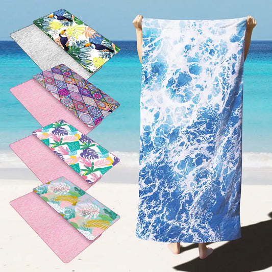 Quick-Drying Microfiber Beach Towel - Oversized 35x71in, Super Absorbent