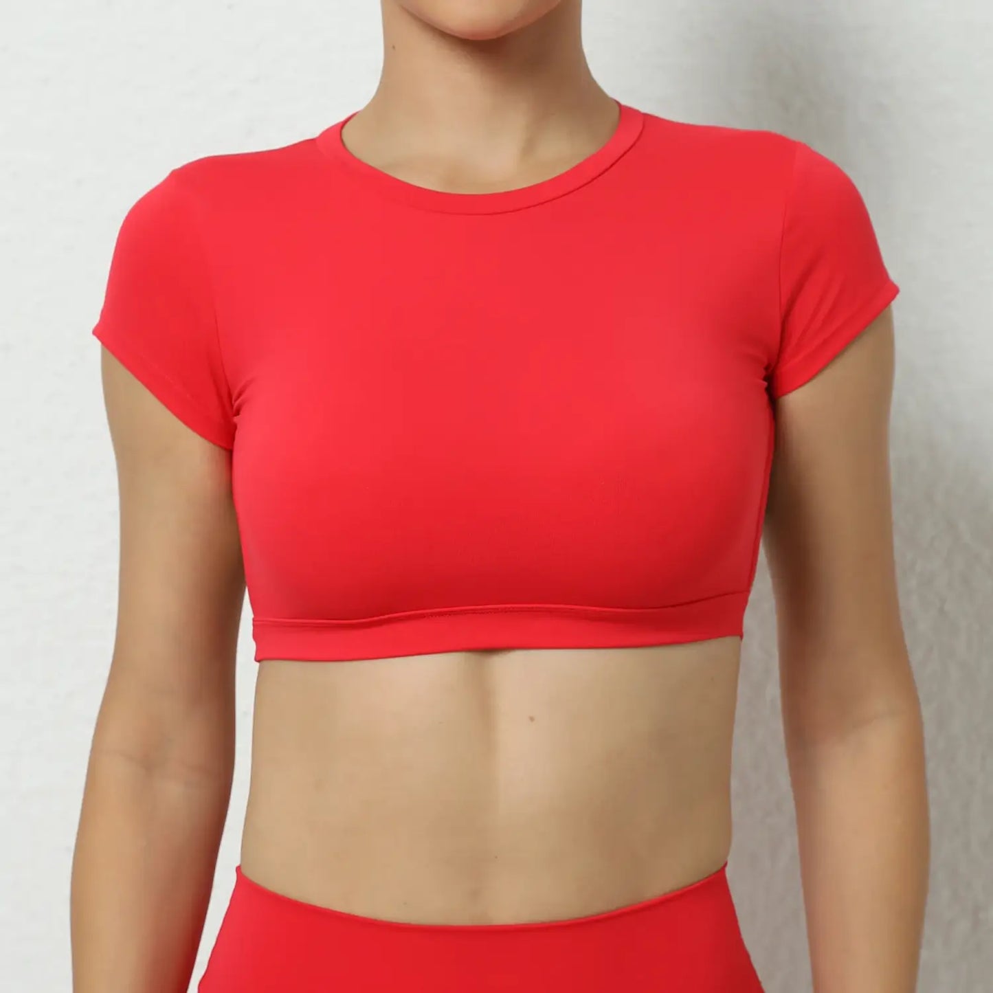 Hearuisavy Sports Shirts – Breathable Backless Workout Crop Tops