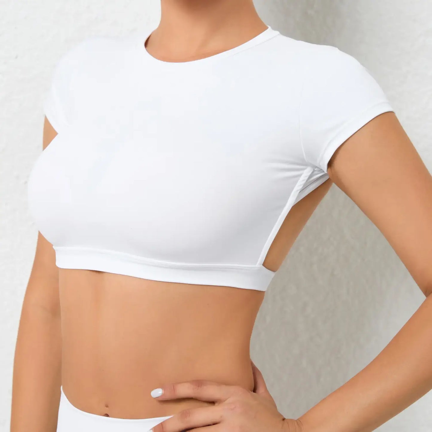 Hearuisavy Sports Shirts – Breathable Backless Workout Crop Tops