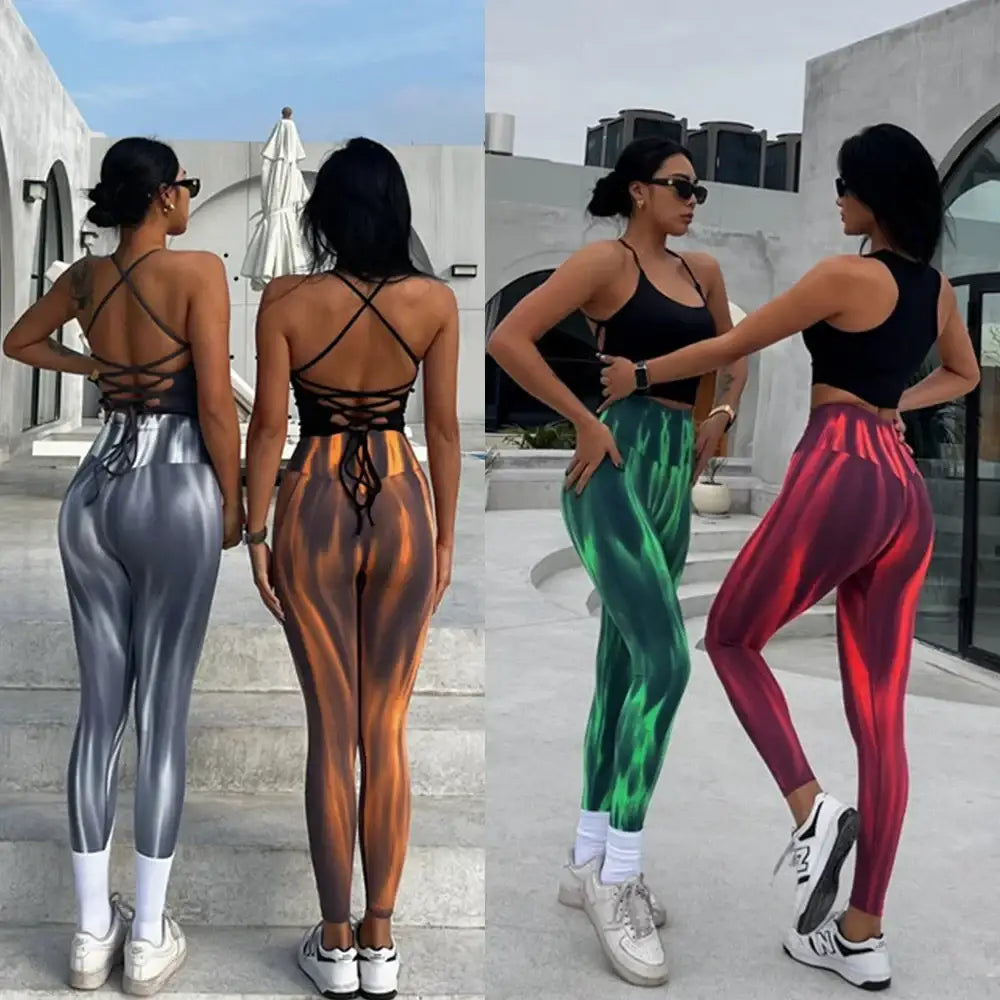 Seamless Push Up Scrunch Sport Leggings - Women’s Tummy Control Butt Lift Yoga Pants