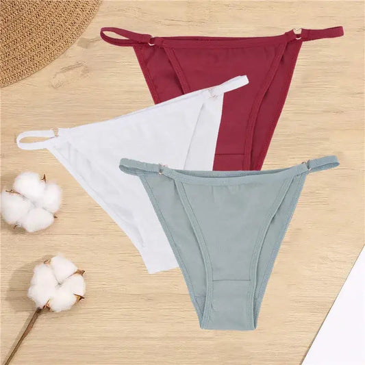 Sexy Women’s Low Waist Soft Cotton Thongs - G-String Panty Lingerie, 5 Colours