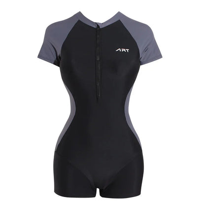 Short Sleeve One-Piece Rash Guard Surf Bodysuit