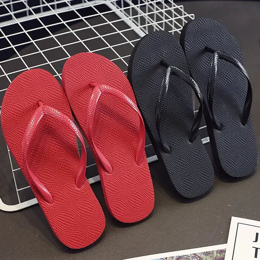 Solid Color Non-Slip Summer Beach Flip Flops