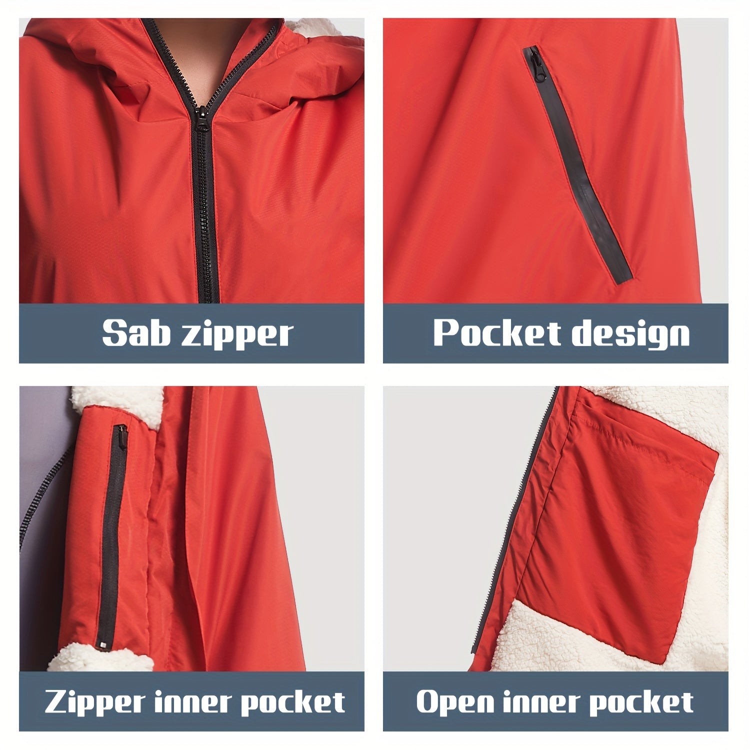 Waterproof Quick-Dry Changing Robe with Fleece Lining and Hood