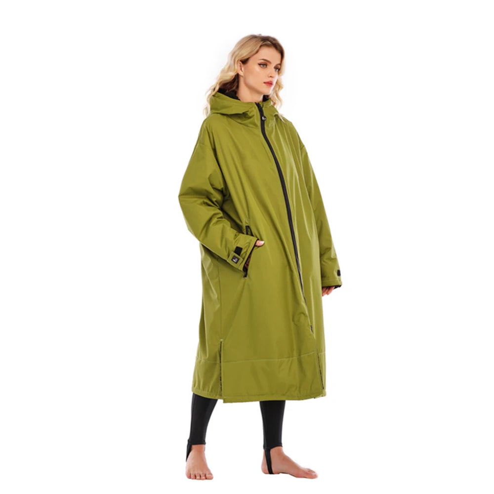 Waterproof Surf Changing Robe with Lambs Wool Hooded Cloak