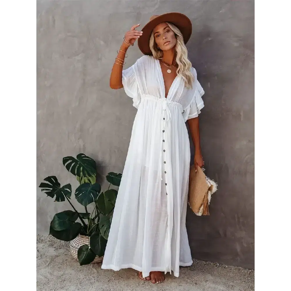 White Tunic Beach Dress