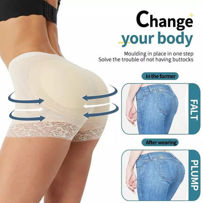 Women’s High-Waist Padded Butt Lifter Panties – Tummy Control Body Shaper