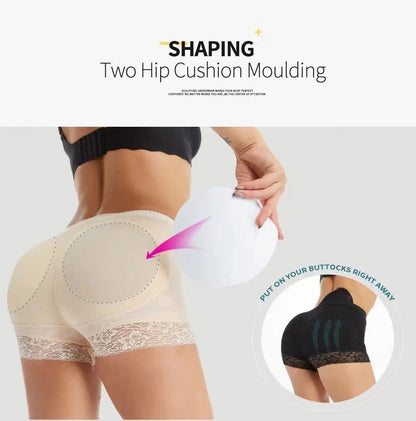 Women’s High-Waist Padded Butt Lifter Panties – Tummy Control Body Shaper